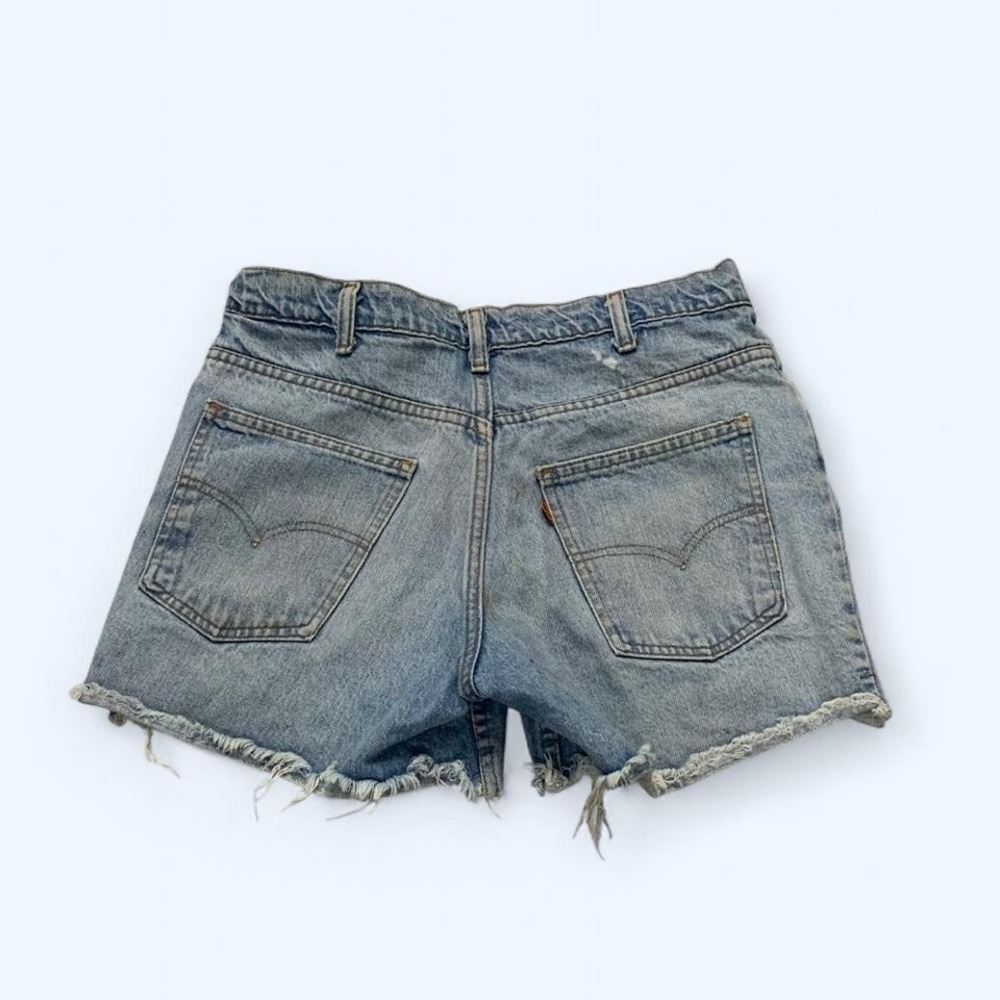 VTG Orange Tab Levi's Light Wash High Cutoff Denim Shorts - 30" Waist